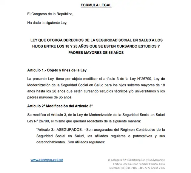 Proyecto de Ley 4017/2022-CR.