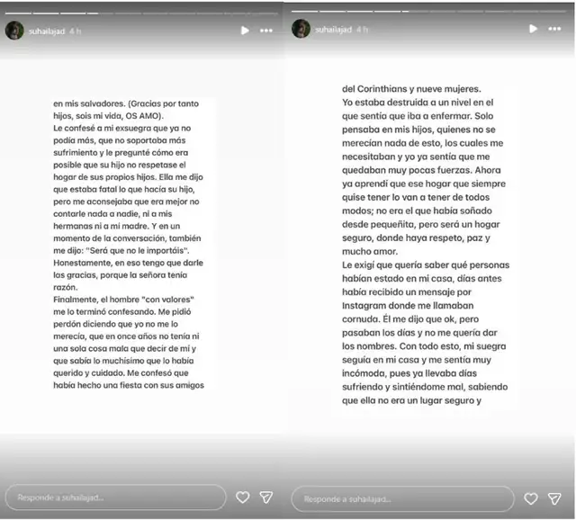 Suhaila Jad rompe su silencio EXPONE fiesta privada de André Carrillo y lanza dura ACUSACIÓN contra su suegra