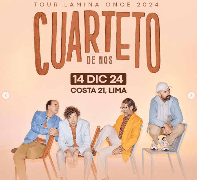 'Cuarteto de Nos' llega a Lima en diciembre.  