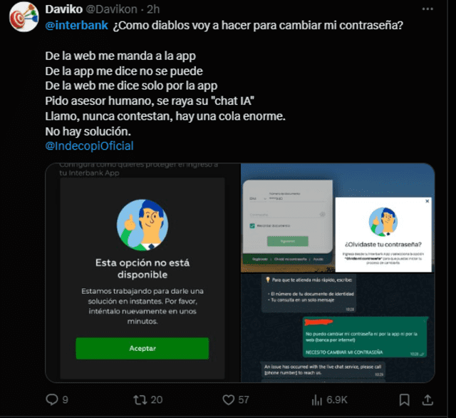 Se reporta nueva caída de Interbank HOY: Usuarios reportan fallos en la aplicación tras filtración de datos.