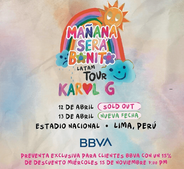 Karol G tendrá dos conciertos en Lima.