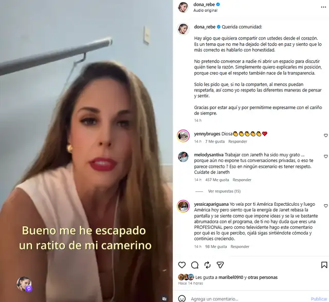 Rebeca Escribens lo cuenta todo sobre el ambiente laboral en ‘América Hoy’ tras polémica con Ethel Pozo Rebeca Escribens lo cuenta todo sobre el ambiente laboral en ‘América Hoy’ tras polémica con Ethel Pozo