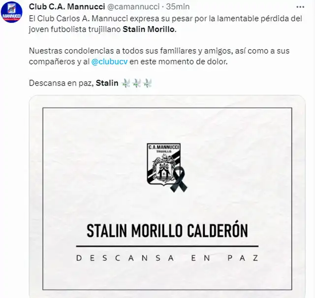 El comunicado de Mannucci para despedir a Morillo. El comunicado de Mannucci para despedir a Morillo.
