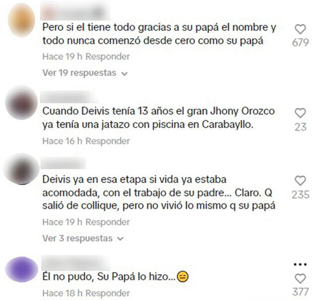 Comentarios respondiendo a Deyvis Orosco.  