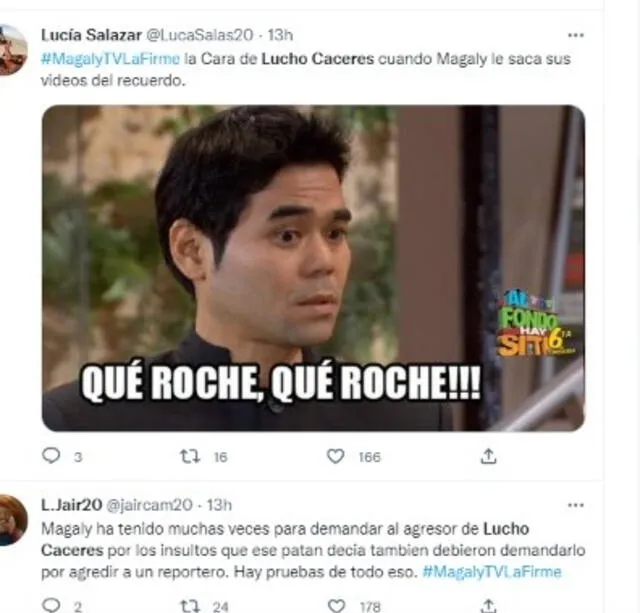Memes sobre respuesta de Magaly Medina a Lucho Cáceres.   