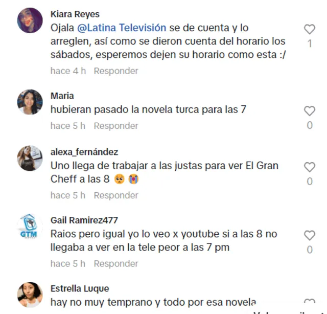 Usuarios comentan sobre nuevo horario de El Gran Chef: Famosos.