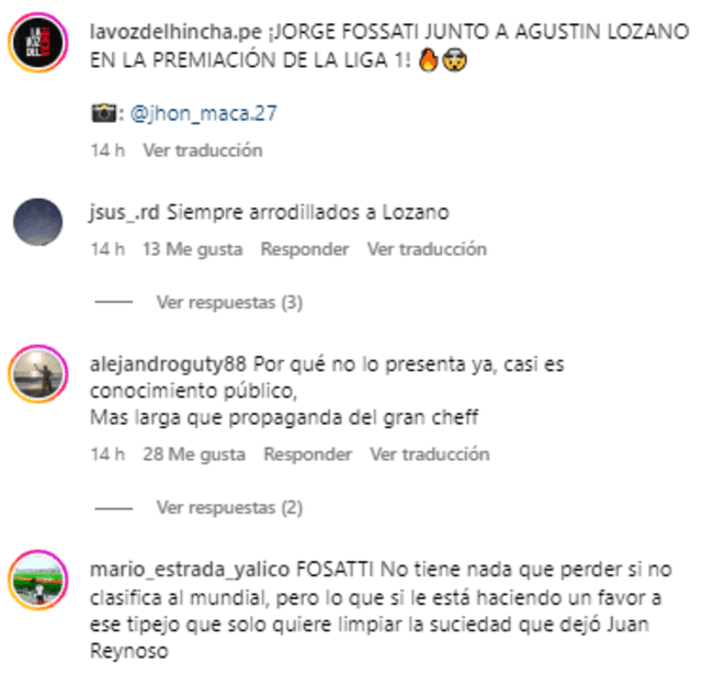 Usuarios en redes sociales reaccionan a foto de Jorge Fossati y Agustín Lozano.   