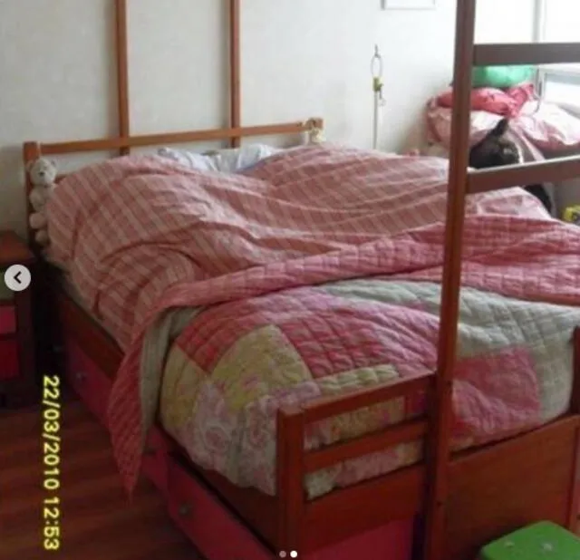  Esta es la cama donde fue encontrada la niña, nueve días después de su desaparición.   