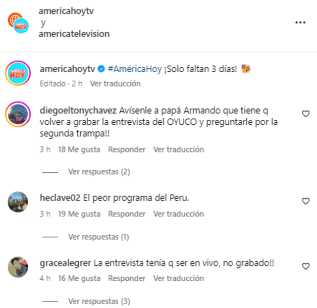 Exigen que Christian Domínguez se pronuncie en América Hoy con Alexa Samamé.