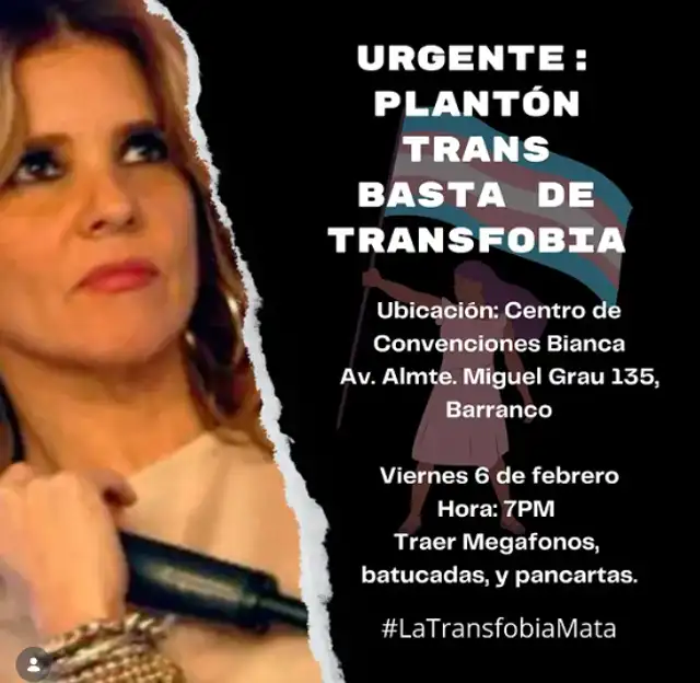 Colectivo Féminas Perú alista plantón en contra de los comentarios de Johanna San Miguel. Foto: Instagram. 