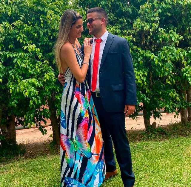 Flavia Ramos y su pareja Juan Diego Landa. Foto: Instagram   