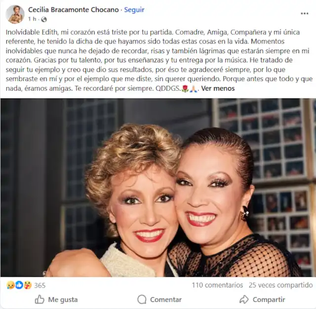 Fallece cantante criolla Edith Barr, la 'Flor morena', leyenda de la música criolla a sus 90 años Fallece cantante criolla Edith Barr, la 'Flor morena', leyenda de la música criolla a sus 90 años