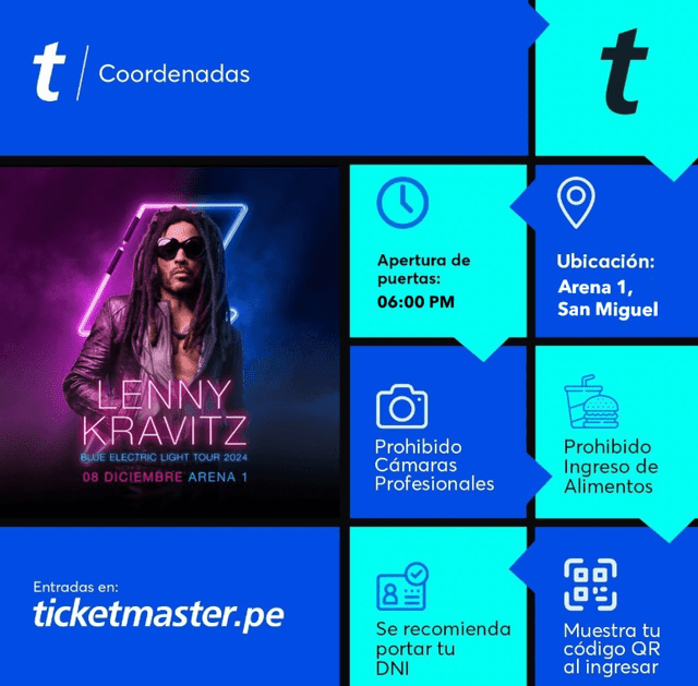  <strong>Prohibiciones para el concierto de Lenny Kravitz en Perú 2024.</strong>   