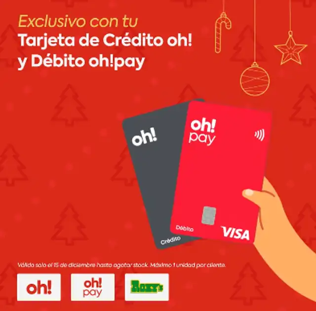 Oferta válida con tarjeta OH o OhPay mediante el aplicativo de Agora. Oferta válida con tarjeta OH o OhPay mediante el aplicativo de Agora.