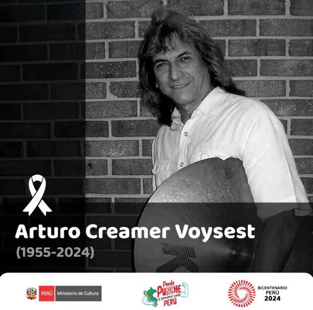 Afiche de fallecimiento Arturo Creamer Voysest del Ministerio de Cultura.