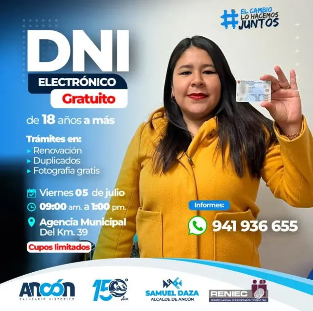 Campaña de DNI en la Municipalidad de Ancón.  
