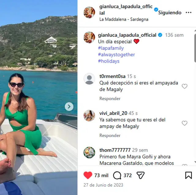 Lapadula y su esposa