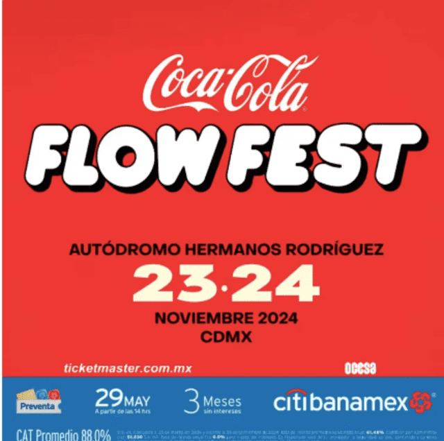 Coca Cola Flow Fest 2024 precio de boletos vía Ticketmaster, preventa