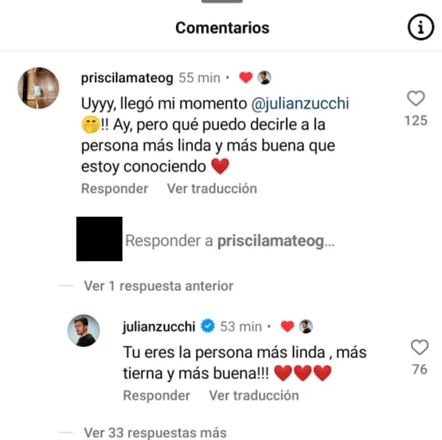 Priscila Mateo envía lindo mensaje a Julián Zucchi.  