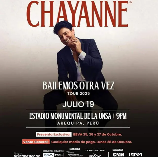 Chayanne en Arequipa 2025.  