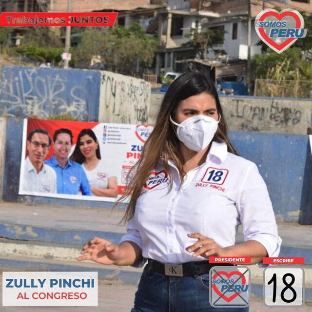 Zully Pinchi fue candidata al Congreso por Somos Perú.   