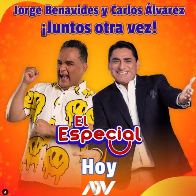 Imagen promocional de ATV sobre 'El especial' de Jorge Benavides y Carlos Álvarez. (Foto: Instagram)   
