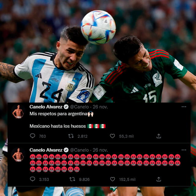 Canelo Álvarez había felicitado a Argentina tras la derrota de México. / FUENTE: México.   