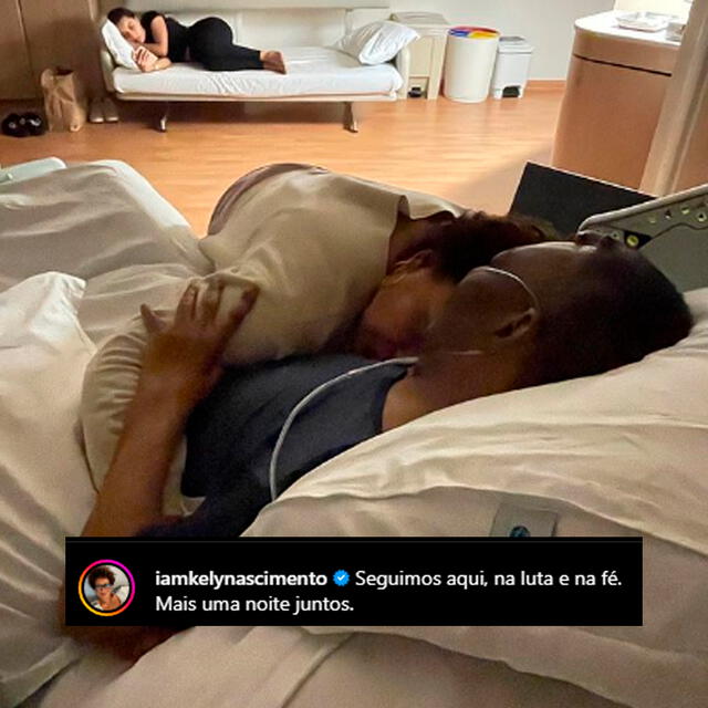 La hija de Pelé publicó la imagen en el hospital. / FUENTE: Instagram.    