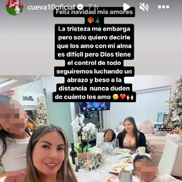 El sentido mensaje de Christian Cueva para su familia. / FUENTE: Instagram.   