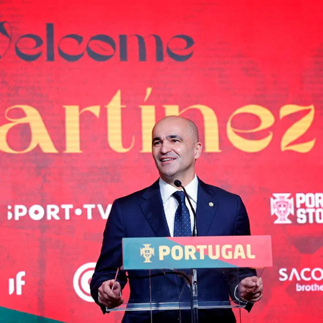 Roberto Martínez fue presentado en conferencia de prensa. / Imagen: EFE.   