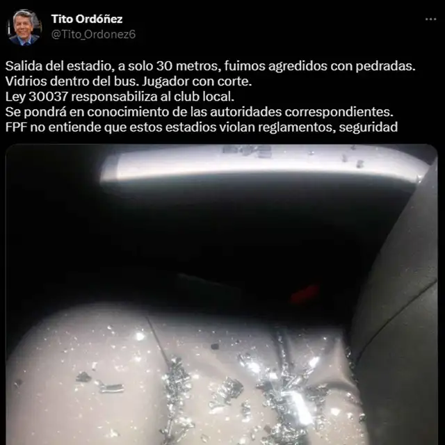 Rompieron los vidrios del bus de Alianza Lima. Rompieron los vidrios del bus de Alianza Lima.