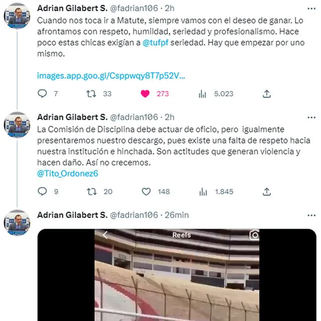 El mensaje del abogado de la U. 