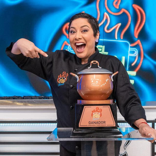 Natalia Salas y la vez que ganó la segunda temporada de El Gran Chef: Famosos.