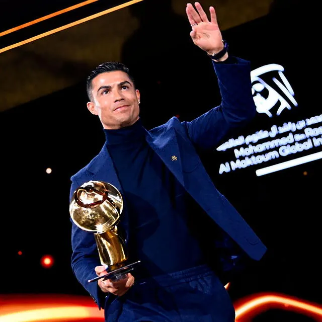 Cristiano Ronaldo en los Globe Soccer Awards. / Foto: Efe.   