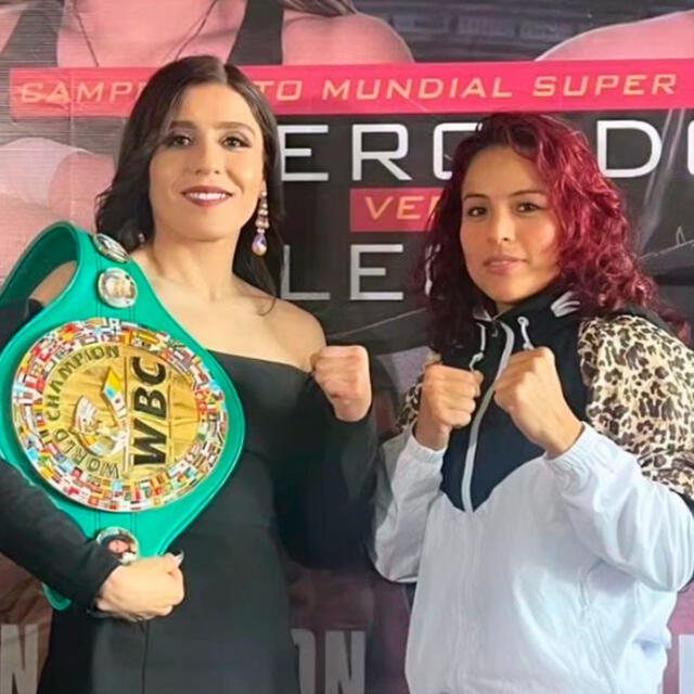 Lecca y Mercado pelean por el título supergallo. / Foto: Instagram.   
