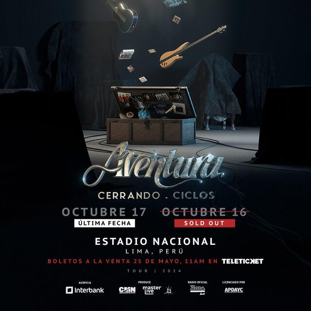 <em> Aventura y Romeo Santos tendrán segunda fecha en Lima, Perú. Captura: Instagram</em>   