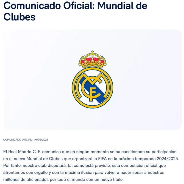 Real Madrid desmiente a Carlo Ancelotti.   