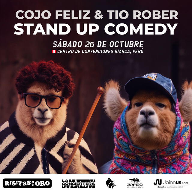 Cojo Feliz &amp; el Tío Rober se presentarán en Perú el 26 de octubre.