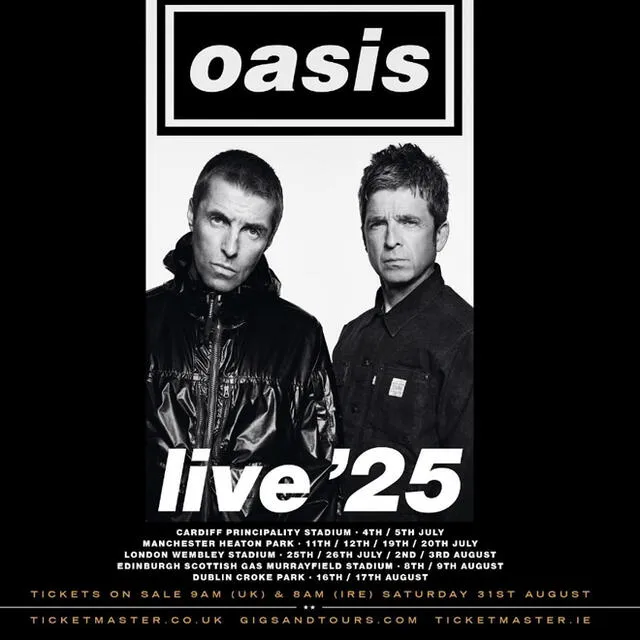 <em> Oasis confirma la lista de conciertos que realizará. Captura: Instagram</em>   