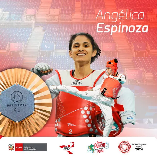 IPD felicita Angélica Espinoza por su victoria en los Juegos Paralímpicos de París 2024.