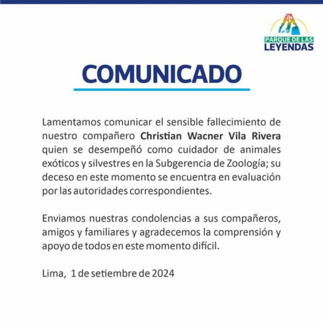 Profesional de ingeniería muere durante horario de trabajo en el Parque de las Leyendas.