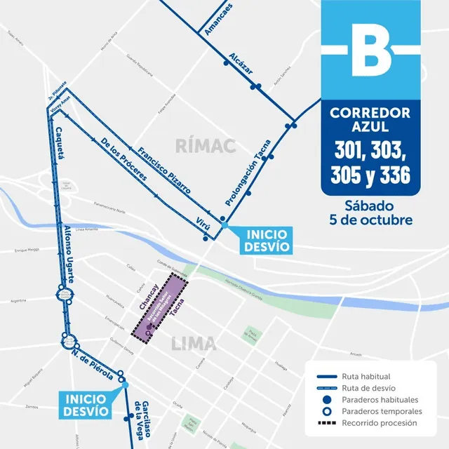 Primer recorrido Señor de los Milagros 2024: Desvíos y horario especial del Metropolitano y Corredores Complementarios