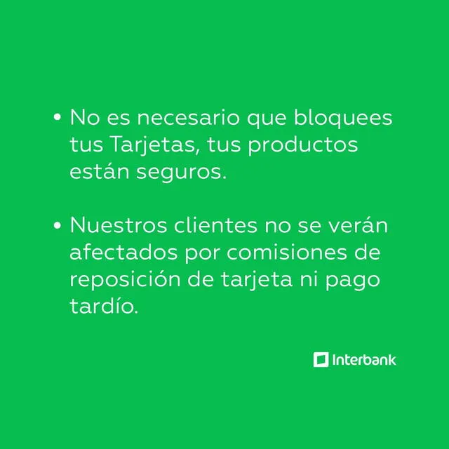 Interbank comunicó qué pasará con los depósitos, movimientos y otros servicios tras el hackeo del sistema