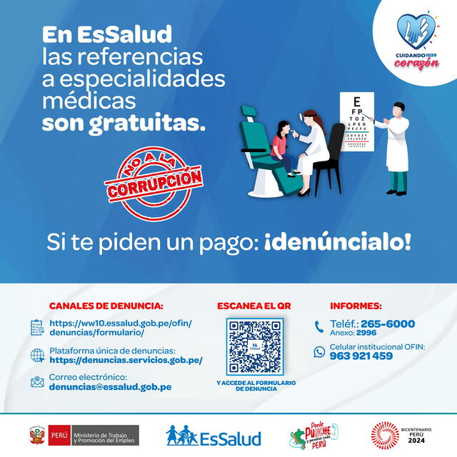 Canales de denuncia de EsSalud