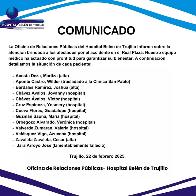 Tragedia en Real Plaza Trujillo EN VIVO: cifra de fallecidos sube a 6 tras caída de techo y actualizan lista de heridos