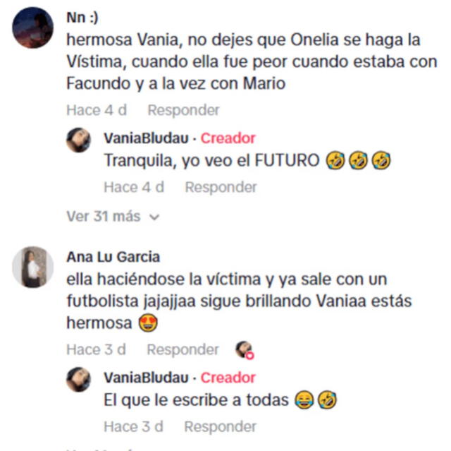 Vania Bludau se ríe del ampay de Onelia Molina y Anderson Santamaría