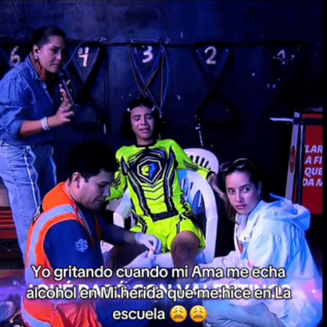 <em>Valentino sufre accidente y viralizan el incidente. Captura: TikTok</em>   