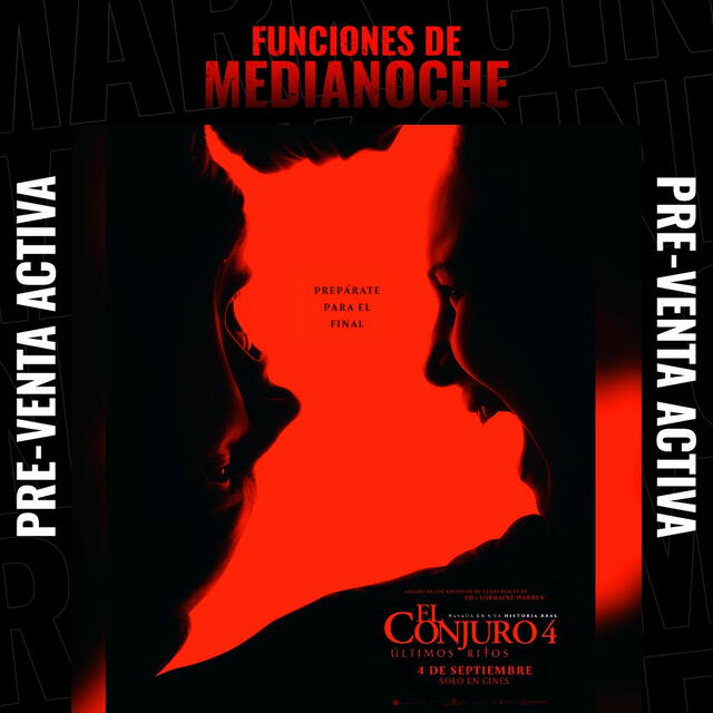  Se activó la preventa de la nueva película de 'El Conjuro'. Foto: Cinemark   