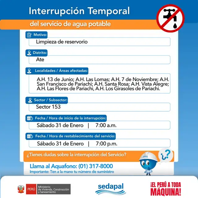 No Setor 153, o abastecimento de água foi interrompido. No Setor 153, o abastecimento de água foi interrompido.