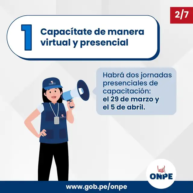 ONPE confirma los días de capacitación para miembros de mesa.